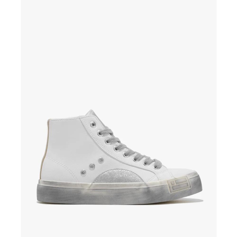 D.FRANKLIN WHITE HALF MOON HIGH SNEAKERS