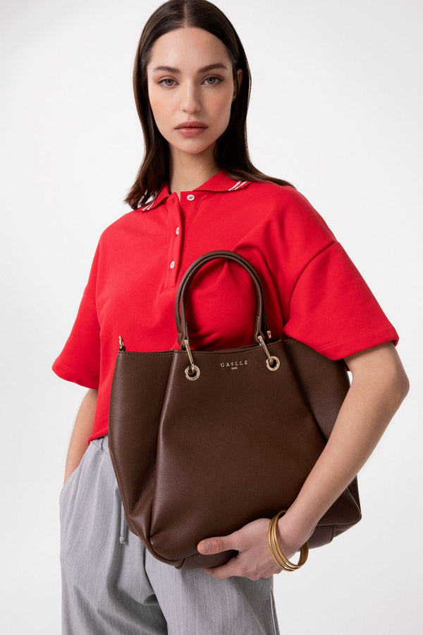 Gaëlle Paris tote bag with logo shoulder strap