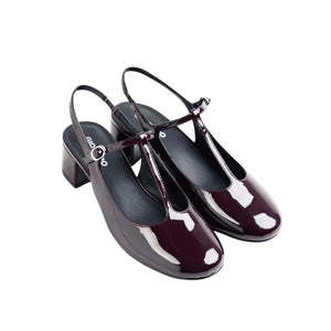 Gioseppo Patent Mary - Jane Heels