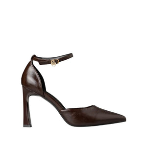 Envie Ankle-Strap Heels with Gold Charm