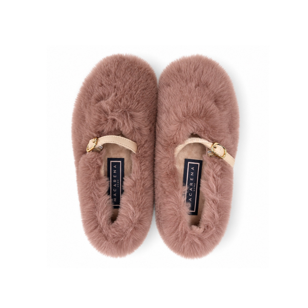 Macarena Fluffy Mary Jane Slippers