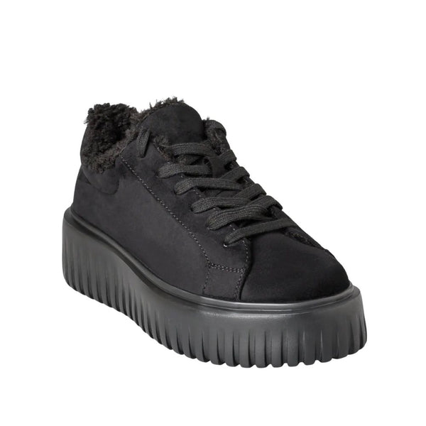 Envie Fleece-Trim Platform Sneakers