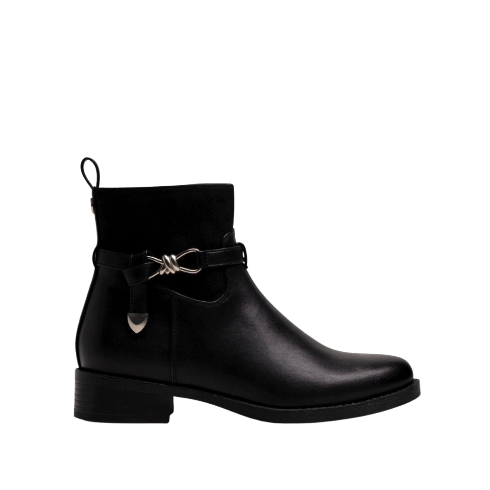Mariamare Ankle Boots with Silver-Tone Knot Detail