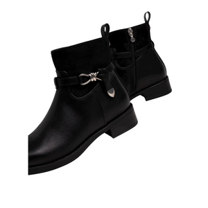 Mariamare Ankle Boots with Silver-Tone Knot Detail