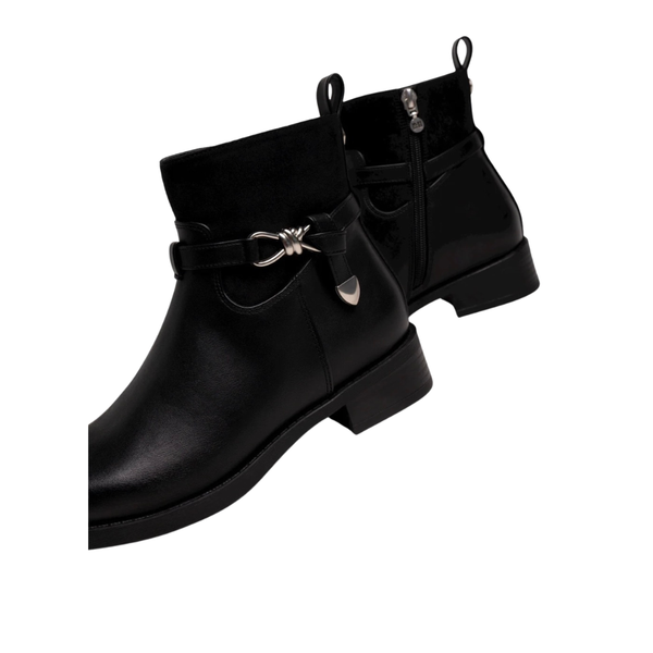 Mariamare Ankle Boots with Silver-Tone Knot Detail