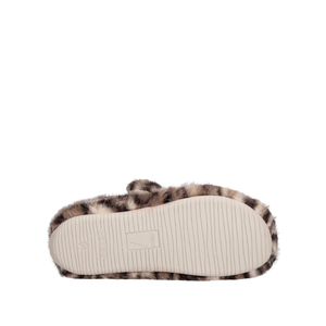 Verbenas Leopard Print Fluffy  Slippers