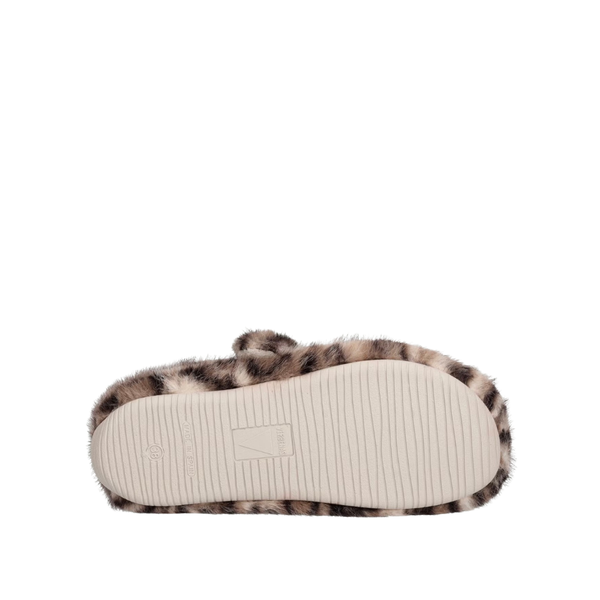Verbenas Leopard Print Fluffy  Slippers
