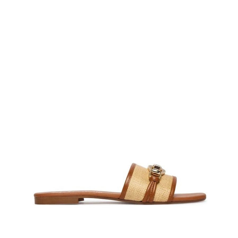 Just Cavalli Raffia Chain Detail Slides