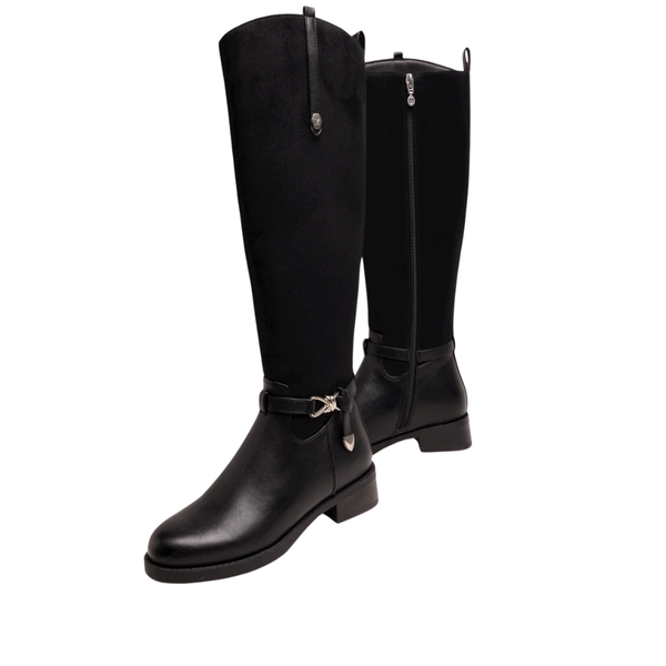 Mariamare Knee-High Boots with Knot Detail