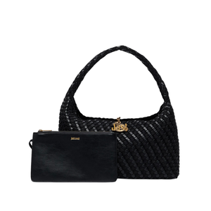 Just Cavalli Woven Shoulder Bag with Pouch