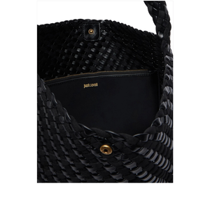 Just Cavalli Woven Shoulder Bag with Pouch