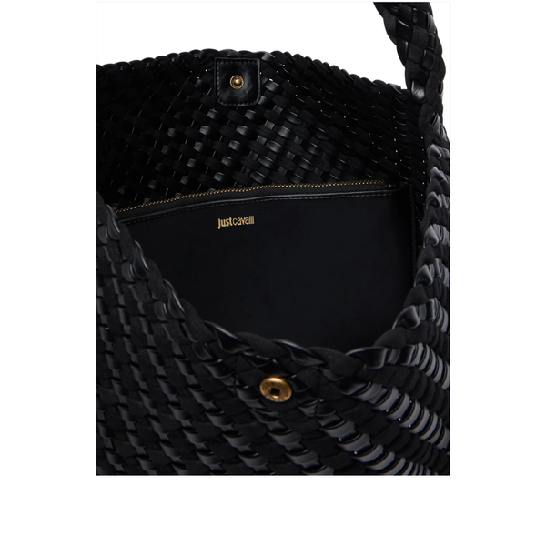 Just Cavalli Woven Shoulder Bag with Pouch