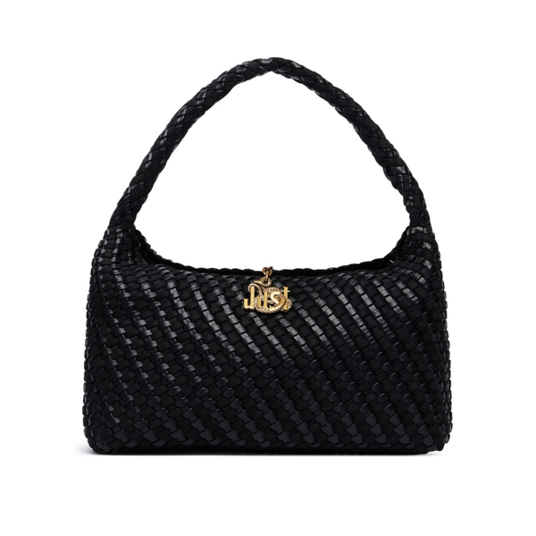 Just Cavalli Woven Shoulder Bag with Pouch