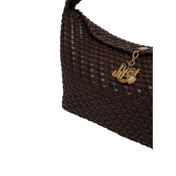 Just Cavalli Woven Shoulder Bag with Pouch