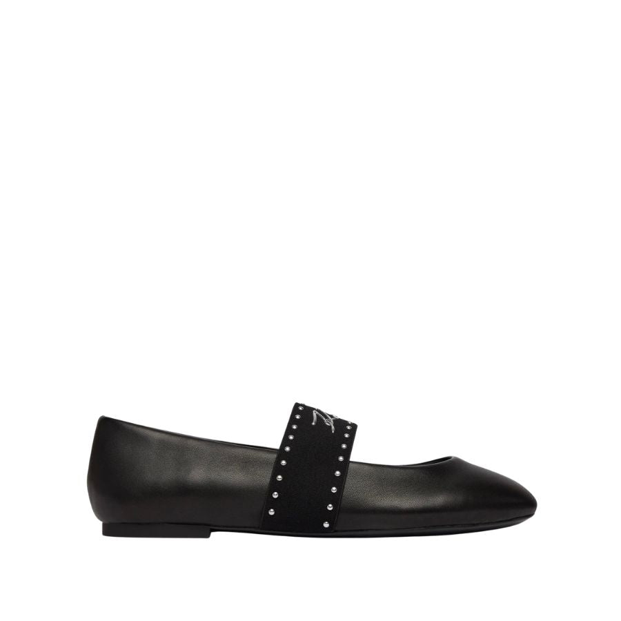 Karl Lagerfeld Studded Mary Jane Ballet Flats