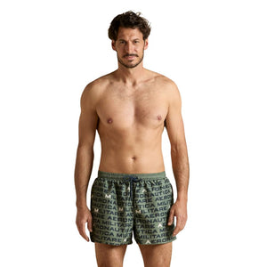 Aeronautica Militare All-over logo print Swim Short