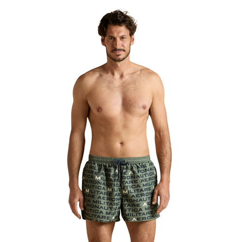 Aeronautica Militare All-over logo print Swim Short