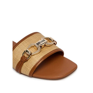 Just Cavalli Raffia Chain Detail Slides