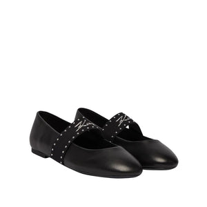 Karl Lagerfeld Studded Mary Jane Ballet Flats