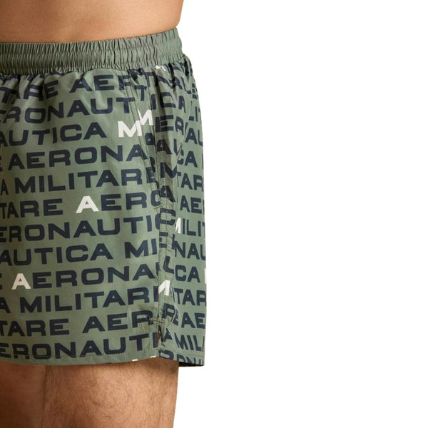 Aeronautica Militare All-over logo print Swim Short