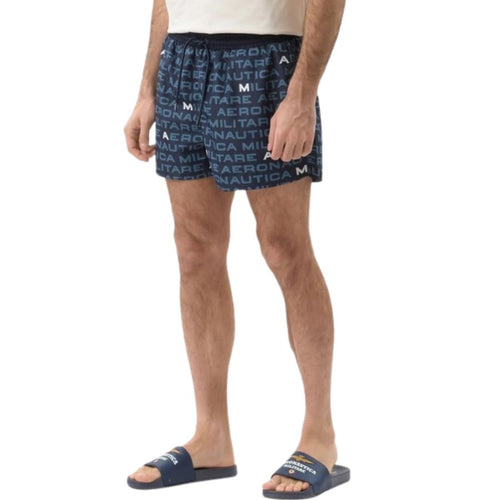 Aeronautica Militare All-over logo print Swim Short