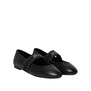 Karl Lagerfeld Studded Mary Jane Ballet Flats
