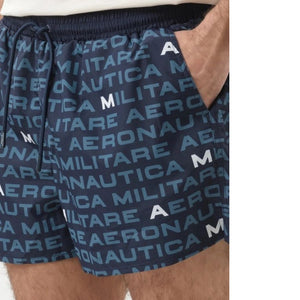 Aeronautica Militare All-over logo print Swim Short