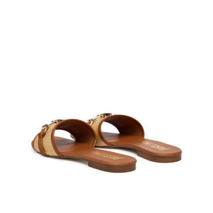 Just Cavalli Raffia Chain Detail Slides