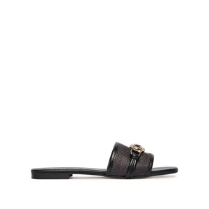 Just Cavalli Raffia Chain Detail Slides