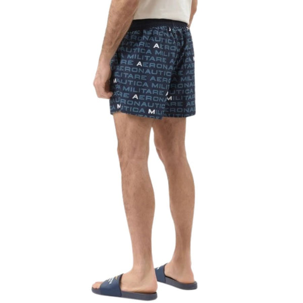 Aeronautica Militare All-over logo print Swim Short