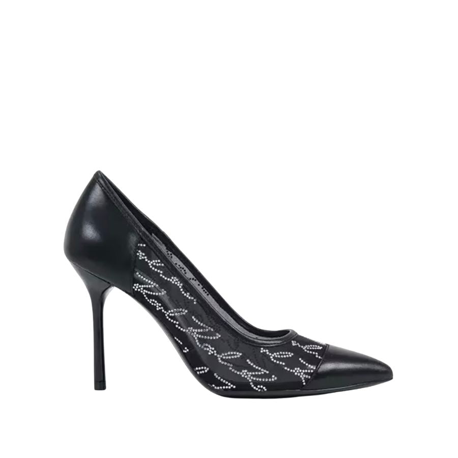 Karl Lagerfeld Rhinestone Mesh Pointed-Toe Pumps