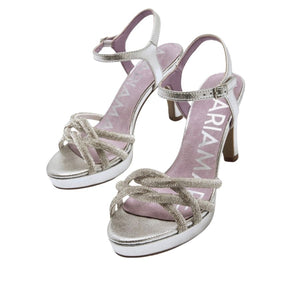 Mariamare  Metallic Strappy Heels