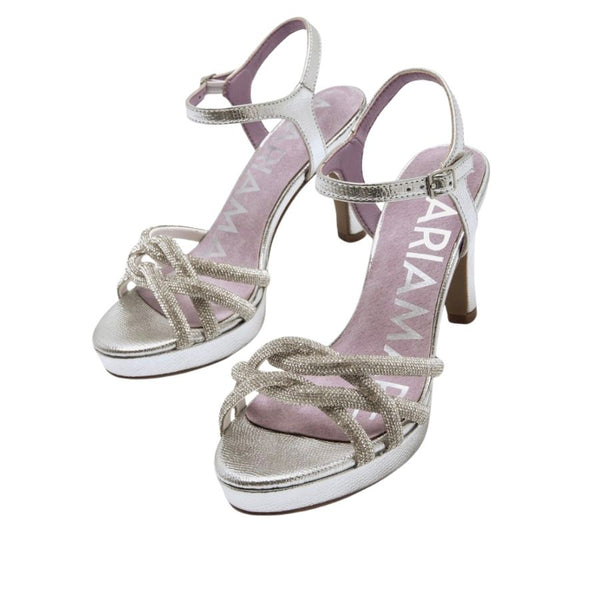 Mariamare  Metallic Strappy Heels