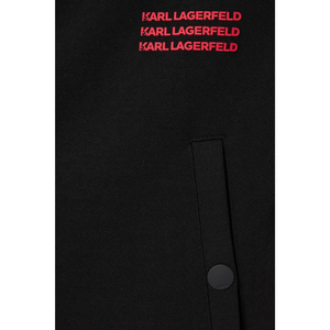 Karl Lagerfeld Zip-Up Hoodie with Red Logo