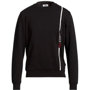 Iceberg Logo Stripe Crewneck Sweatshirt