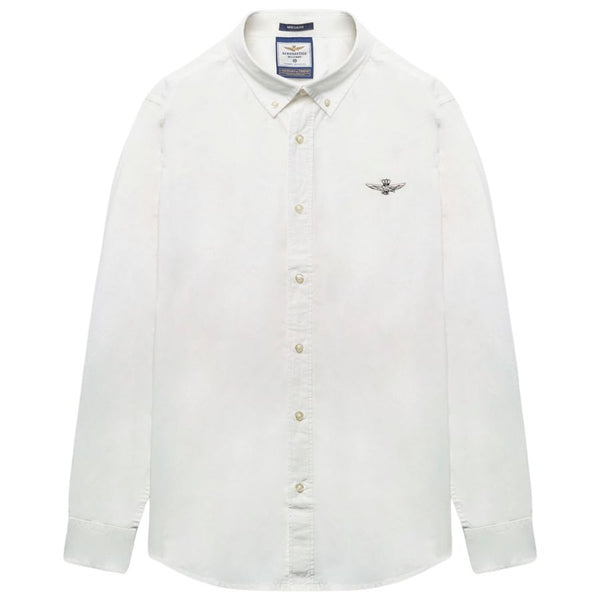 Aeronautica Militare Linen Button-Up Long Sleeve Shirt