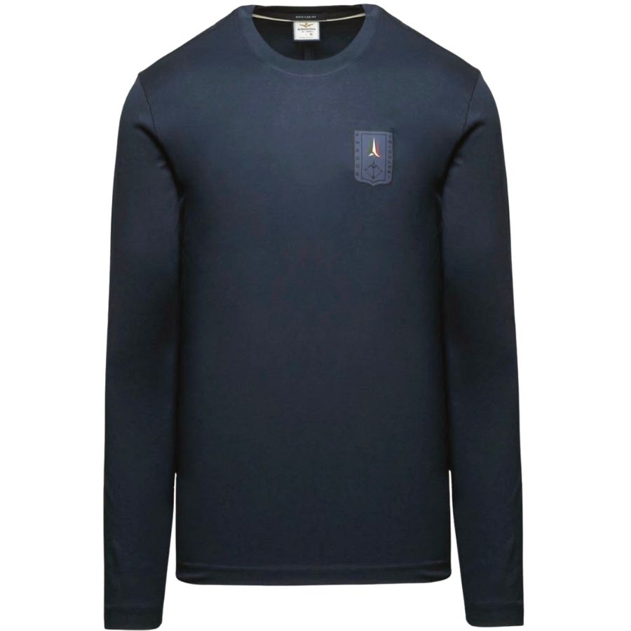 Aeronautica Militare Long-sleeve mercerized cotton t-shirt