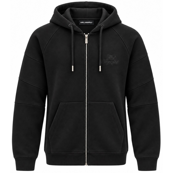 Karl Lagerfeld Signature Zip-Up Hoodie