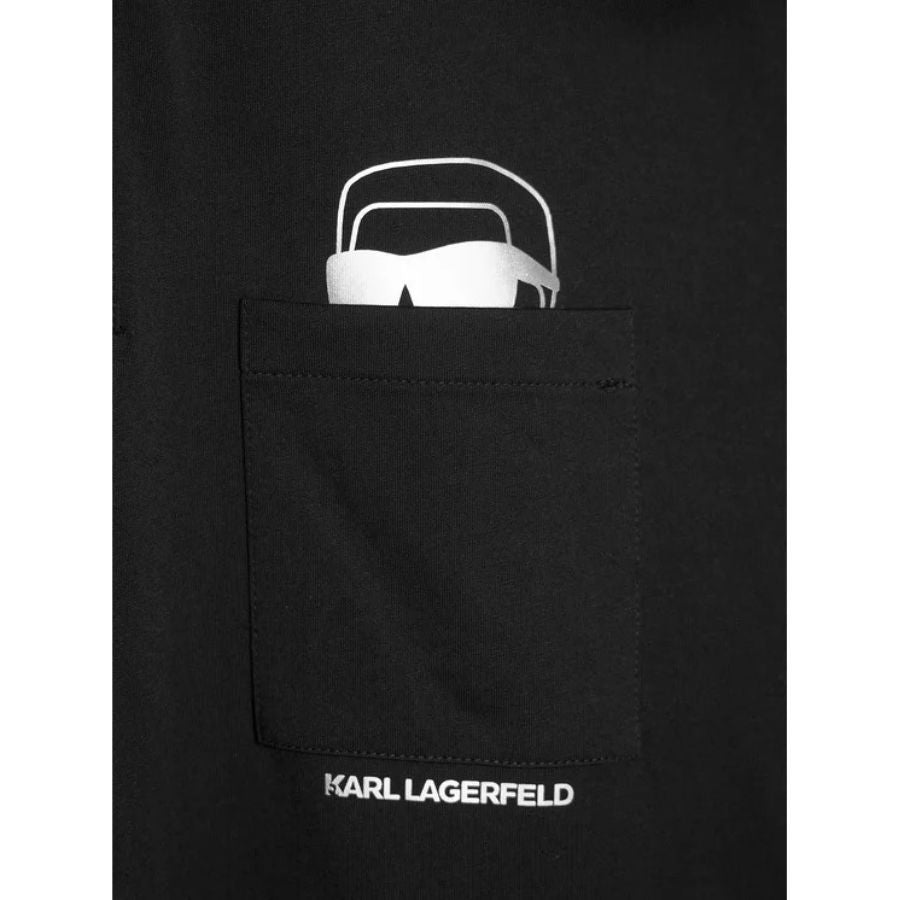 Karl Lagerfeld Polo Chest Pocket & Logo Print