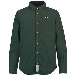 La Martina Slim-fit button-down collar cotton shirt