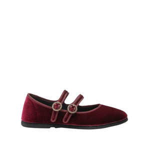 Macarena Double-Strap Velvet Mary Jane