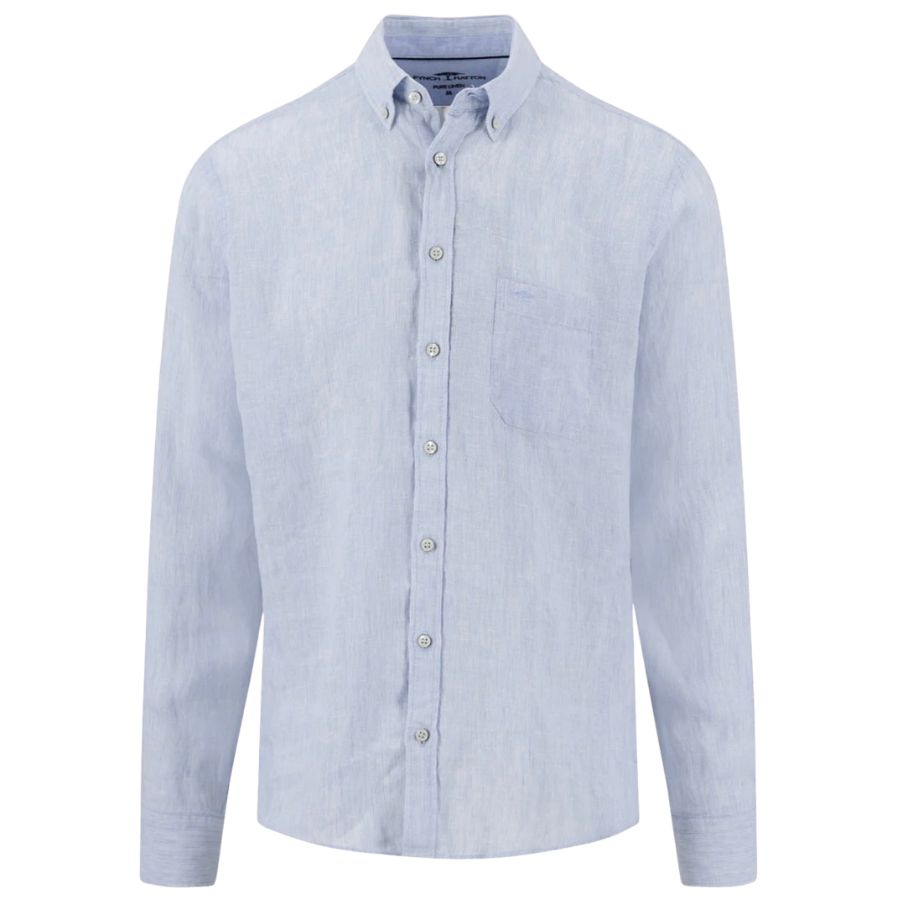 Fynch Hatton Linen Shirt with Chest Pocket