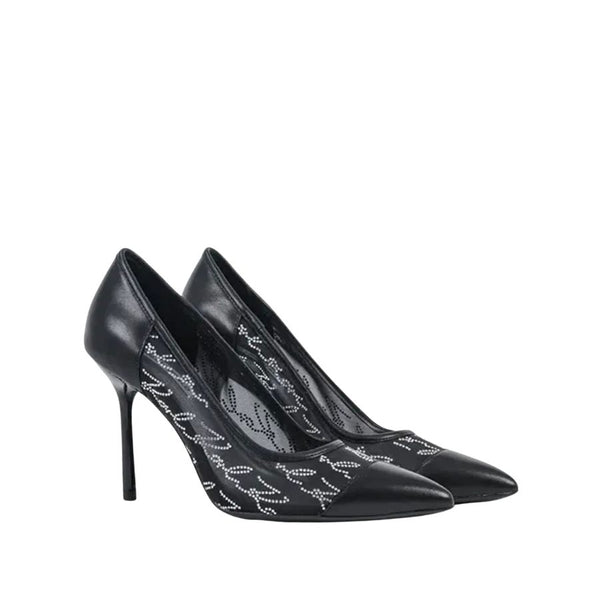 Karl Lagerfeld Rhinestone Mesh Pointed-Toe Pumps