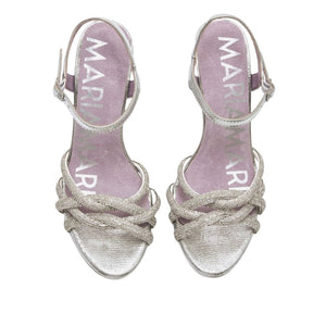Mariamare  Metallic Strappy Heels
