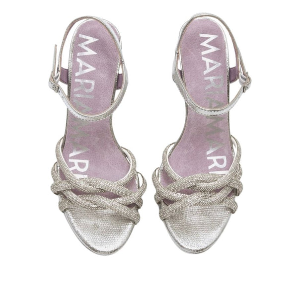 Mariamare  Metallic Strappy Heels