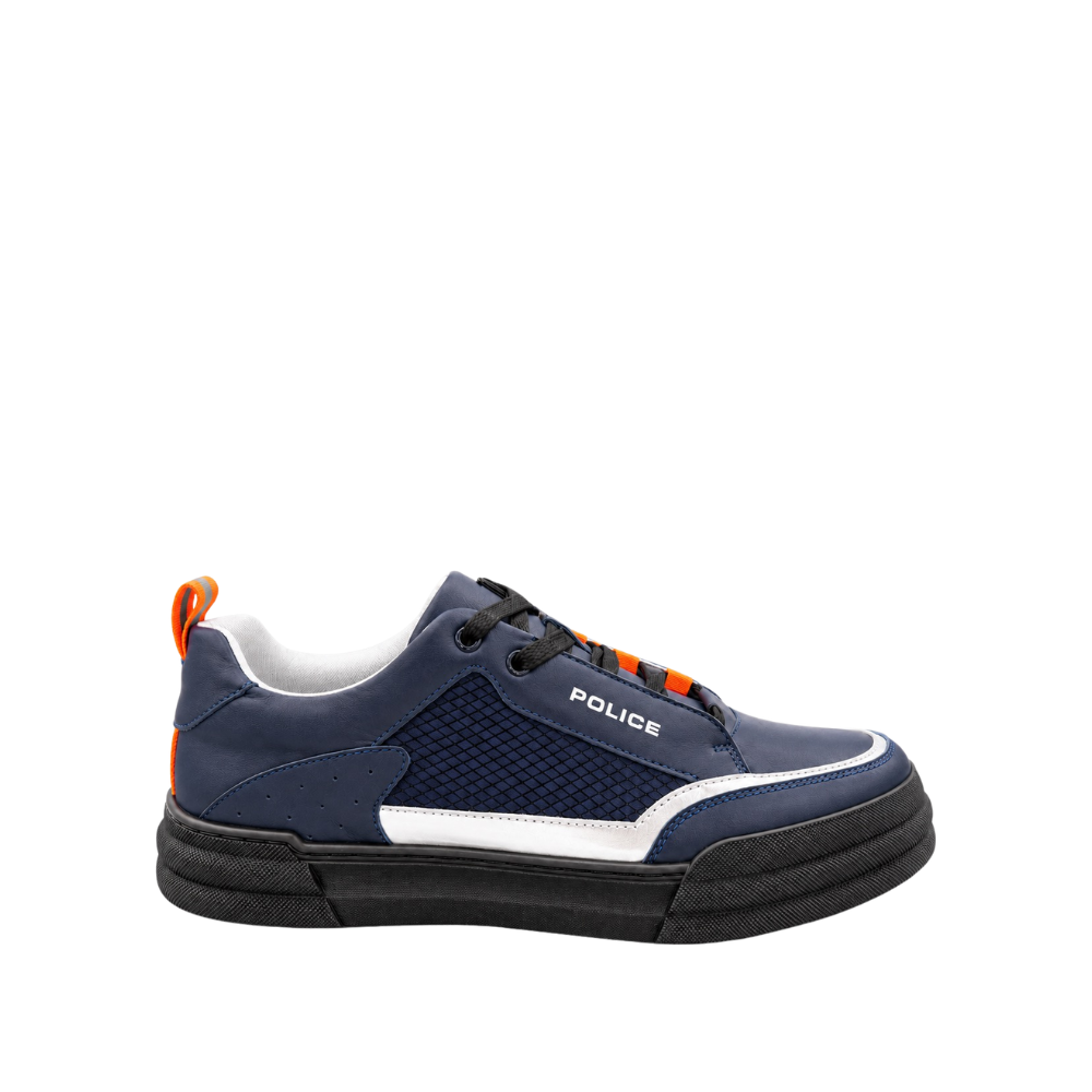 Police Sneakers with Orange Accents
