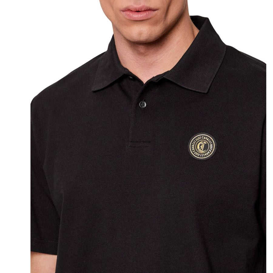 Just Cavalli Logo Patch Polo Shirt