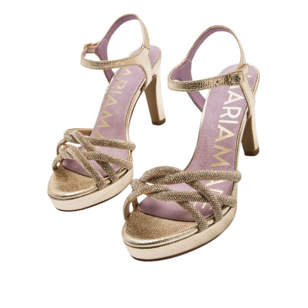 Mariamare  Metallic Strappy Heels