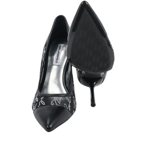 Karl Lagerfeld Rhinestone Mesh Pointed-Toe Pumps