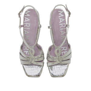 Mariamare  Metallic Strappy Block Heels